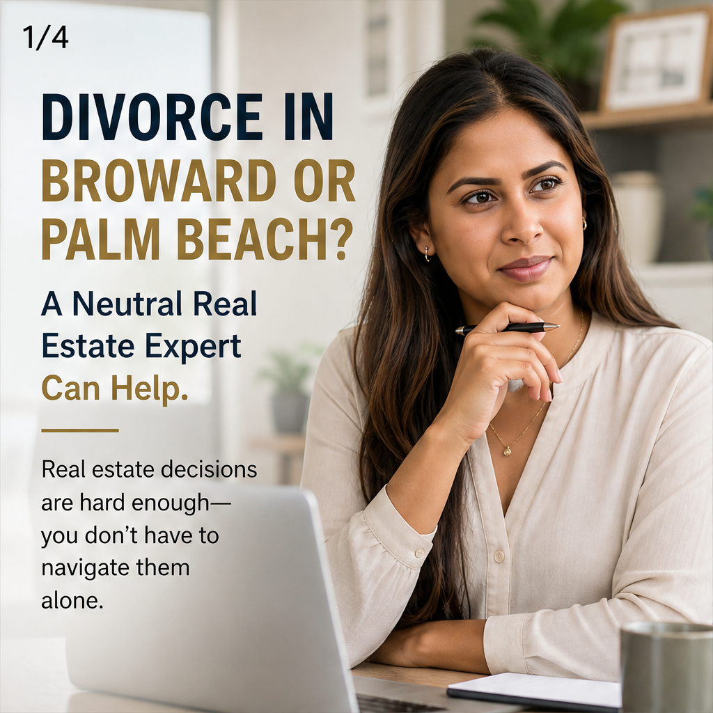 Divorce in Broward or Palm Beach? A Neutral Real Estate Expert Can Help. Book a Divorce Consultation Today!